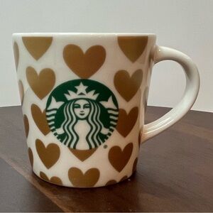 Starbucks Limited Edition Gold Heart Espresso Mug – 3 oz Ceramic